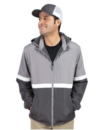 Holloway 229587 Men's Turnabout Reversible Hooded Jacket – 2.5 oz. 100% Micron™ Polyester Fleece-Lined Wind/Water-Resistant Reversible Jacket