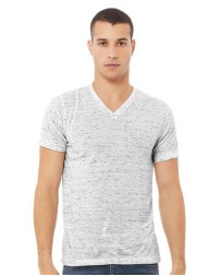 BELLA + CANVAS 3655 Unisex Textured Jersey V-Neck Tee – 4 oz. Marble, Slub, or Mineral Wash Airlume Cotton/Poly V-Neck Tee