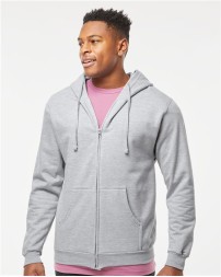 Tultex 331 Unisex Full-Zip Hooded Sweatshirt – 8 oz. 80/20 USA Cotton/Poly Ring-Spun Fleece | XS–5XL