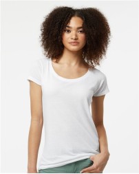 Tultex 243 Women's Poly-Rich Scoop Neck T-Shirt – 3.6 oz. 65/35 Polyester/Cotton Scoop Neck | XS–2XL