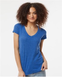 Tultex 244 Women's Poly-Rich V-Neck T-Shirt – 3.6 oz. 65/35 Polyester/Cotton V-Neck | XS–2XL