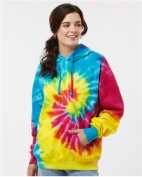 Colortone 8777 Unisex Tie-Dyed Hooded Sweatshirt - 8.5 oz. 60/40 Ring-Spun Cotton Face/Polyester Classic Fit Pullover Hoodie | S-3XL
