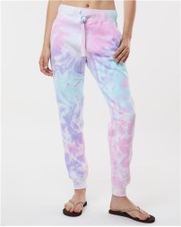 Colortone 8999 Unisex Tie-Dyed Joggers - 8.25 oz. 80/20 Ring-Spun Cotton/Polyester Contrast-Stitched Tie-Dye Jogger | S-2XL