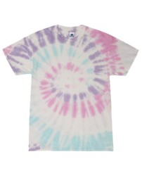 Colortone 1000Y Youth Multi-Color Tie-Dyed T-Shirt - 5.3 oz. 100% Heavyweight Cotton Classic Fit Youth Tie-Dye Tee | XS-L