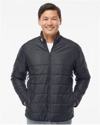 Adidas A570 3-Stripes Puffer Full-Zip Jacket – Men's Recycled Polyester Insulated Jacket | S–4XL
