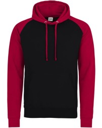 AWDis JHA009 Baseball Hooded Sweatshirt – Unisex 8.3 oz. Contrast Raglan Midweight Pullover Hoodie | S–3XL