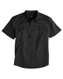DRI DUCK 4445 Men’s Crossroad Woven Short Sleeve Shirt – 3 oz. 100% Polyester Two-Tone Dobby | UPF 50+ | Power Move™ Vented Back | Triple Threat Protect