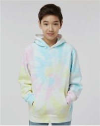 Independent Trading Co. PRM1500TD Youth Midweight Tie-Dyed Hooded Sweatshirt – 9 oz. Youth Pullover hoodie | XS–XL (Youth)