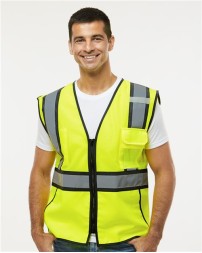 Kishigo 1595-1598 Unisex Standard Contrast Vest – Unisex Safety Vest | M–4XL | ANSI/ISEA 107-2015/2020 Type R Class 2