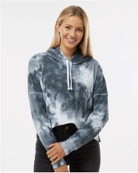 J. America 8853 Women's Crop Hooded Sweatshirt – 7.5 oz. Women's cropped pullover hoodie | S–2XL