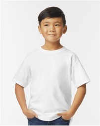 Gildan 65000B Youth Softstyle® Midweight T-Shirt – 5.3 oz. 100% Ring-Spun Cotton 24 Singles | High Stitch Density | Classic Width Rib Collar | Youth Sizing XS–XL | OEKO-TEX