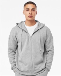 BELLA + CANVAS 3759 Unisex Sponge Fleece DTM Full-Zip Hoodie Sweatshirt – 8 oz. 52/48 Airlume Cotton/Poly Sponge Fleece Full-Zip with Dyed-to-Match Hardware | XS–2XL