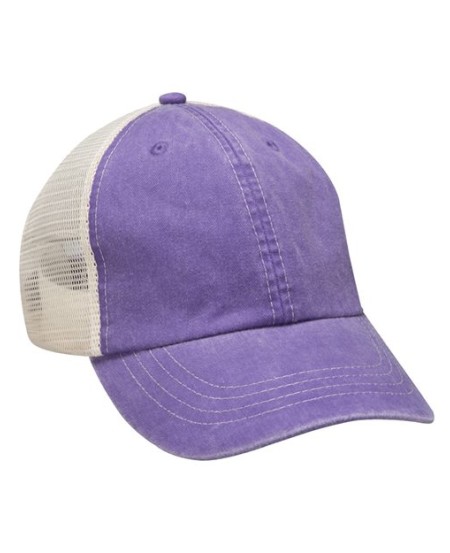 Adams Headwear GC102 Game Changer Cap – Pigment-Dyed Garment-Washed Cotton Twill | Unstructured Low-Profile Snapback | Brass Slider