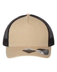 Atlantis Headwear ZION Sustainable Five-Panel Trucker Cap – 100% Recycled Polyester Twill + Mesh | Adjustable