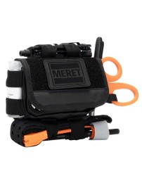 MERET M8120-TB EFAK PRO X Black Waist Pack Bag – Tactical Black – 6.56 oz./yd² Tarpaulin with Infection Control