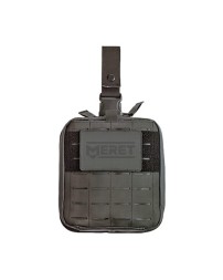 MERET M5155-TB ALPHA3 PRO X Black Thigh Strap Pack Belt Bag – Black (Tactical Black) – 13.92 oz./yd² Tarpaulin with Infection Contro