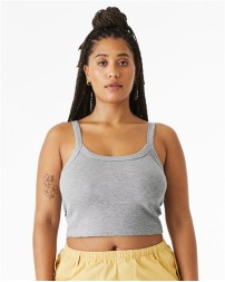 BELLA + CANVAS 1012 Women's Micro Rib Spaghetti Strap Tank – 5.4 oz. 52/48 Airlume Cotton/Poly 1x1 Micro Rib Tank | XS–2XL