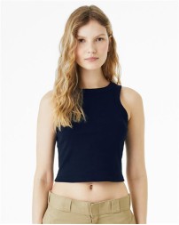 BELLA + CANVAS 1019 Women's Micro Rib Racer Tank – 5.4 oz. 52/48 Airlume Cotton/Poly 1x1 Micro Rib High-Neck Racerback Tank | XS–2XL