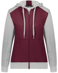 Augusta Sportswear 6901 Women's Eco Revive™ Three-Season Triblend Fleece Full-Zip Hooded Sweatshirt