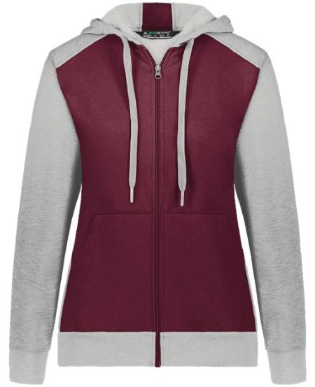 Augusta Sportswear 6901 Women's Eco Revive™ Three-Season Triblend Fleece Full-Zip Hooded Sweatshirt