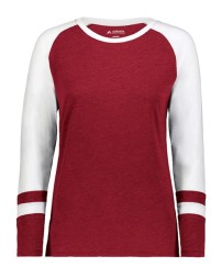 Augusta Sportswear 2917 Women's Triblend Fanatic 2.0 Long Sleeve T-Shirt – 3.8 oz. 50/38/12 Poly/Cotton/Rayon | Ladies' Fit