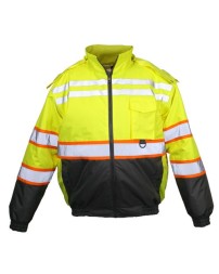 Kishigo JS156 Unisex Economy Contrast Class 3 Bomber Jacket | M–5XL | ANSI/ISEA 107 Class 3