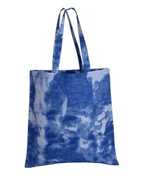Q-Tees TD800 Tie-Dyed Canvas Tote Bag – 12 oz. Heavy Cotton Canvas with Self-Fabric Handles | 15