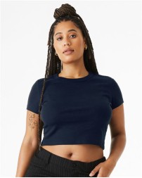 BELLA + CANVAS 1010 Women's Micro Rib Baby Tee – 5.4 oz. 52/48 Airlume Cotton/Poly 1x1 Micro Rib Fitted Tee | XS–2XL