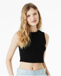 BELLA + CANVAS 1013 Women's Micro Rib Muscle Crop Tank – 5.4 oz. 52/48 Airlume Cotton/Poly 1x1 Micro Rib Cropped Tank | XS–2XL