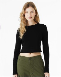 BELLA + CANVAS 1501 Women's Micro Rib Long Sleeve Baby Tee – 5.4 oz. 52/48 Airlume Cotton/Poly 1x1 Micro Rib Long-Sleeve Fitted Tee | XS–2XL