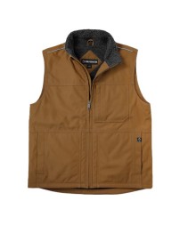 DRI DUCK 5301 Men’s GrizzlyTec™ Rigor Vest – 7 oz. 100% Polyester GrizzlyTec™ Canvas | 3M® Reflective Trim | Sherpa-Lined Upper Body | 2 oz. Polyfill