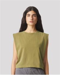 American Apparel 307GD Women's Garment-Dyed Heavyweight Muscle Tee – 6 oz. 100% US Cotton Boxy Sleeveless | S–2XL