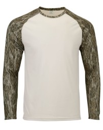 Paragon 236 Jackson Men's Mossy Oak Colorblocked Long Sleeve T-Shirt – 3.5 oz. Microfiber UPF 50+ Tee | XS–4XL
