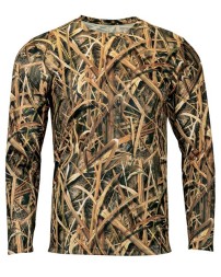 Paragon 237 Oxford Men's Full Mossy Oak Camo Long Sleeve T-Shirt – 3.5 oz. Microfiber UPF 50+ Tee | XS–4XL