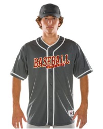 Alleson Athletic 52MBBJ Unisex Diamond Jersey – 100% DURA-Light Mesh Colorfast Polyester Six-Button Soutache Trim Baseball Jersey