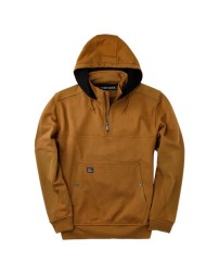 DRI DUCK 7349 Men’s Mission Quarter-Zip Hooded Pullover – 10 oz. 60/40 CVC Fleece | Thermal Waffle Knit Hood Lining | Dewspo Reinforcement | DWR
