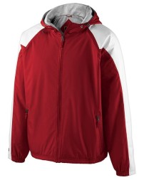 Holloway 229211 Youth Homefield Hooded Jacket – Micro Polyester Shell with Athletic Fleece Lining Water-Resistant Youth Jacket