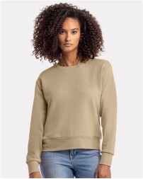 Next Level 9084 Women's Laguna Sueded Crewneck Sweatshirt – 8.3 oz. 60/40 Cotton/Poly French Terry Fleece Women's Crew | XS–3XL