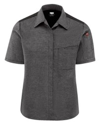 Chef Designs 501W Women's Poplin Airflow Cook Shirt with OilBlok - 65/35 Poly/Cotton Poplin OilBlok Body + 100% Poly Mesh Back | XS-3XL