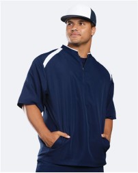 Holloway 229581 Men's Clubhouse Short Sleeve Quarter-Zip Pullover – Aero-Tec™ 100% Polyester Stretch Mesh Back Short Sleeve QZ | S–5XL