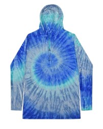 Colortone 2777 Unisex Tie-Dyed Hooded Long Sleeve T-Shirt - 4.3 oz. 100% Ring-Spun Cotton Tie-Dye Hooded Long Sleeve Tee | S-3XL