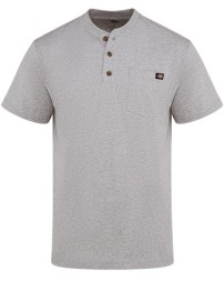 Dickies WS51T Men’s Tall Heavyweight Traditional Short Sleeve Henley – 6.75 oz. 100% Cotton Jersey | Tall Sizing