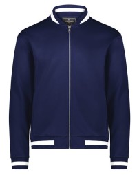 Holloway 223547 V-Street Full-Zip Jacket – Unisex 10.3 oz. 100% Polyester Double-Knit Varsity-Style Full-Zip Jacket