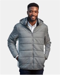 Nautica N17186 Men's Nautical Mile Hooded Puffer Jacket – Men's 3 oz./yd², 100% Nylon | S–4XL
