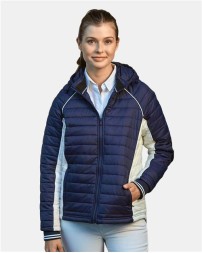Nautica N17187 Women's Nautical Mile Hooded Puffer Jacket – Women's 3 oz./yd², 100% Nylon | XS–3XL