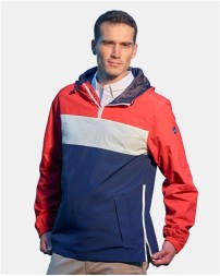 Nautica N17174 Unisex Windward Anorak Hooded Quarter-Zip Jacket – 3.5 oz./yd², 100% Nylon