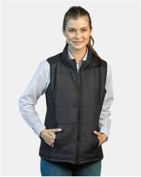 Nautica N17947 Women's Harbor Puffer Vest – Women's 11 oz./yd², 100% polyester sweater fleec | XS–3XL