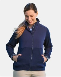 Nautica N17387 Women's Navigator Fleece Full-Zip Jacket – Women's 8.3 oz./yd², 60/40 cotton/polyester flee | XS–3XL