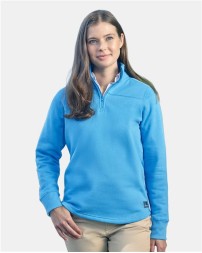 Nautica N17397 Women's Anchor Fleece Quarter-Zip Sweatshirt – Women's 8.3 oz./yd², 60/40 cotton/polyester merc | XS–3XL
