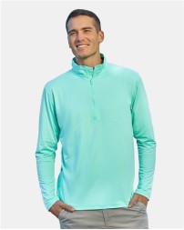 Nautica N17924 Men's Saltwater Quarter-Zip Pullover – Men's 5.3 oz./yd², 89/11 polyester/spandex sin | S–3XL